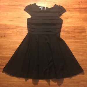 Elle Little Black Dress Exposed Gold Zipper